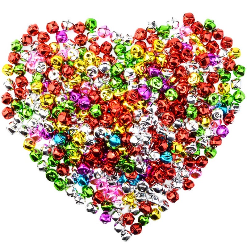 Marrywindix 400pcs Jingle Bells, Marrywindix 1/2 Inch Craft Bells Bulk DIY Bells for Christmas, Party, Festival Decoration and Home Decoration - Image 1